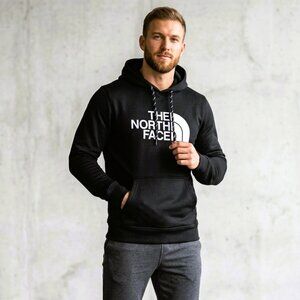The North Face Evolution Half Dome Hoodie Small Black White Logo Pullover